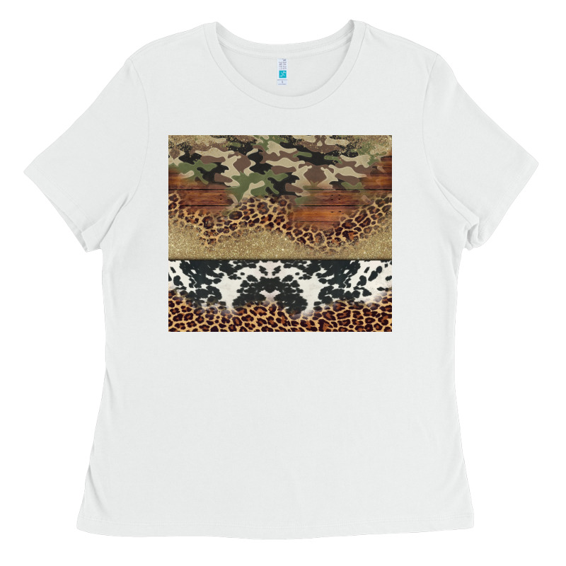 Cowhide Leopard Camouflage Ladies Tee by Jasminsmagicworld | Teevron