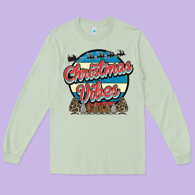 Christmas Vibes Long Sleeve Tee Designed By Bettercallsaul