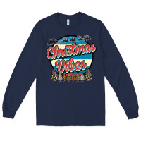 Navy Christmas Vibes Long Sleeve Tee - Bettercallsaul