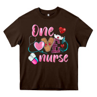 Chocolate Brown one loved nurse Heavy Core Tee - BarkalooDesign