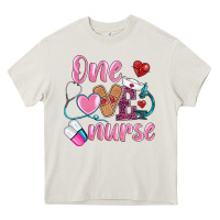 Cream one loved nurse Heavy Core Tee - BarkalooDesign