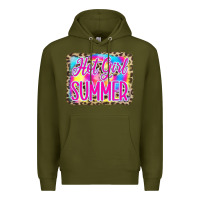 Army Green Hot Girl Summer Tie Dye Leopard Premium Hoodie - CowCowDesign