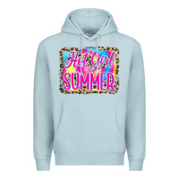 Blue Mist Hot Girl Summer Tie Dye Leopard Premium Hoodie - CowCowDesign