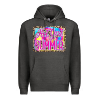 Charcoal Heather Hot Girl Summer Tie Dye Leopard Premium Hoodie - CowCowDesign