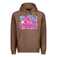 Chestnut Hot Girl Summer Tie Dye Leopard Premium Hoodie - CowCowDesign