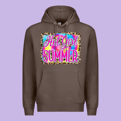 Hot Girl Summer Tie Dye Leopard Premium Hoodie Designed By Cowcowdesign