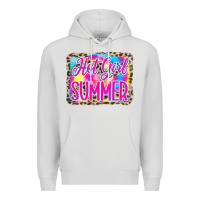 Dove Grey Hot Girl Summer Tie Dye Leopard Premium Hoodie - CowCowDesign