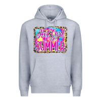 Heather Grey Hot Girl Summer Tie Dye Leopard Premium Hoodie - CowCowDesign