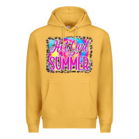 Mustard Hot Girl Summer Tie Dye Leopard Premium Hoodie - CowCowDesign