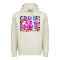 Oatmeal Heather Hot Girl Summer Tie Dye Leopard Premium Hoodie - CowCowDesign