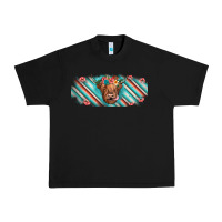Black cow floral Urban Heavy Tee - JahusDesignShop