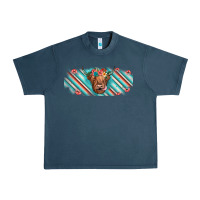 Midnight Navy cow floral Urban Heavy Tee - JahusDesignShop
