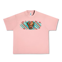 Salmon cow floral Urban Heavy Tee - JahusDesignShop
