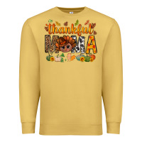Antique Gold thankful mama and turkey bbs Premium Sweatshirt - BundleAndBundleShop