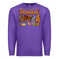 Purple thankful mama and turkey bbs Premium Sweatshirt - BundleAndBundleShop