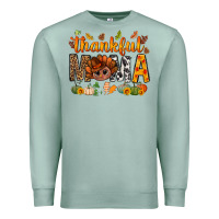 Seafoam thankful mama and turkey bbs Premium Sweatshirt - BundleAndBundleShop