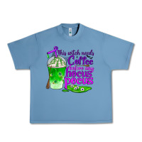 Pebble Blue this witch needs coffee before any hocus pocus Urban Heavy Tee - BundleAndBundleShop