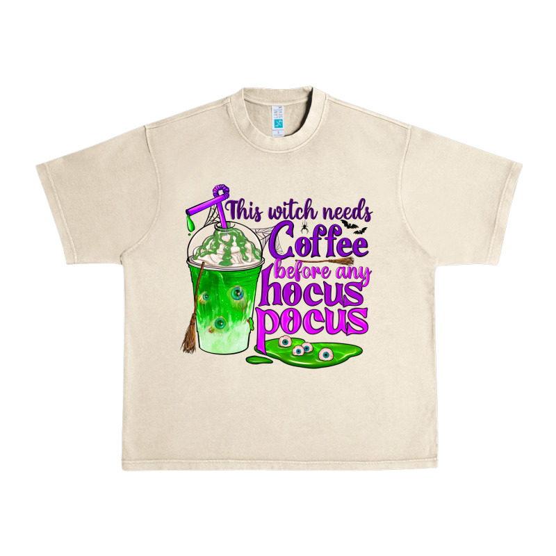 This Witch Needs Coffee Before Any Hocus Pocus Urban Heavy Tee by BundleAndBundleShop | Teevron