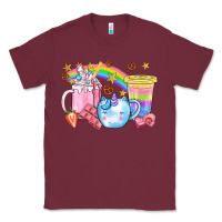 Burgundy Unicorn Coffee Cup With Star Bbs Classic Tee - BundleAndBundleShop