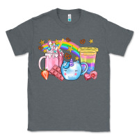 Charcoal Heather Unicorn Coffee Cup With Star Bbs Classic Tee - BundleAndBundleShop