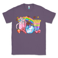 Lavender Unicorn Coffee Cup With Star Bbs Classic Tee - BundleAndBundleShop