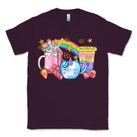 Plum Unicorn Coffee Cup With Star Bbs Classic Tee - BundleAndBundleShop
