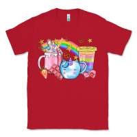 Red Unicorn Coffee Cup With Star Bbs Classic Tee - BundleAndBundleShop