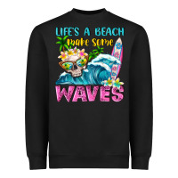 Black Life's a beach make some waves Heavyweight Sweatshirt - NancyCooperArtShop