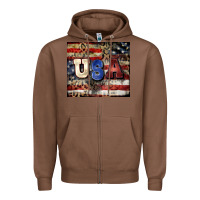 Chestnut usa Zipper Hoodie - CowGirlArtShop