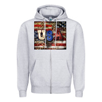Heather Grey usa Zipper Hoodie - CowGirlArtShop