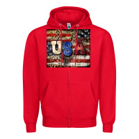 Red usa Zipper Hoodie - CowGirlArtShop