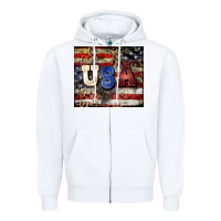 White usa Zipper Hoodie - CowGirlArtShop