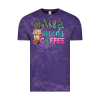 Cloud Purple Mama Needs Coffee Bbs Vintage Tee - BundleAndBundleShop