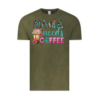Vintage Olive Mama Needs Coffee Bbs Vintage Tee - BundleAndBundleShop