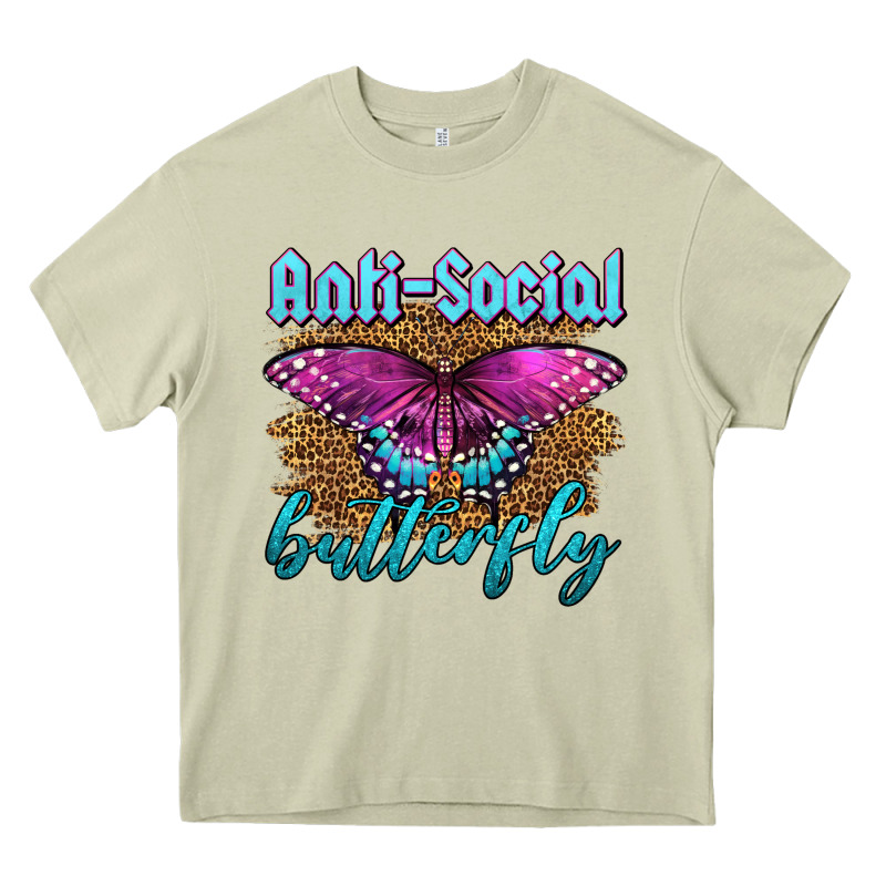 Western Anti-social Butterfly Heavy Core Tee by LillyAllenDesigns | Teevron