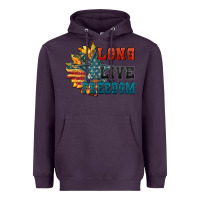 Plum Long live freedom Heavyweight Hoodie - FaDigitalArtStudio