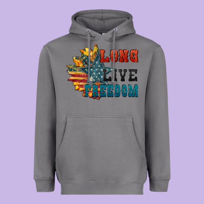 Long Live Freedom Heavyweight Hoodie Designed By Fadigitalartstudio