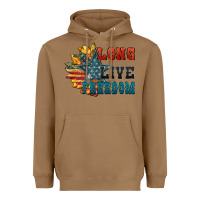Toasted Coconut Long live freedom Heavyweight Hoodie - FaDigitalArtStudio