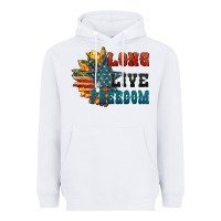 White Long live freedom Heavyweight Hoodie - FaDigitalArtStudio