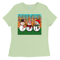 Matcha christmas snovman Ladies Tee - BarkalooDesign