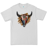 Dove Grey American Bull Skull Premium Tee - Jasminsmagicworld