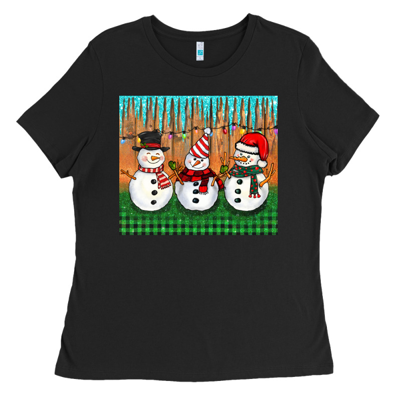 Christmas Snovman Ladies Tee by BarkalooDesign | Teevron