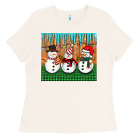 Bone christmas snovman Ladies Tee - BarkalooDesign