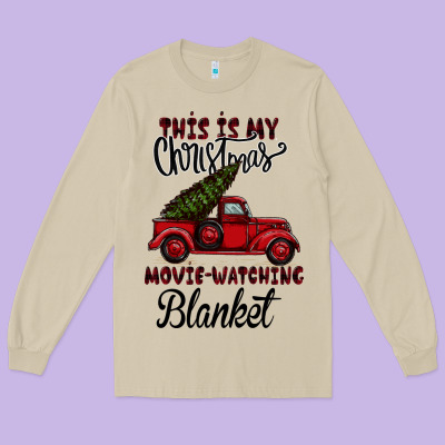 Christmas Movie Watching Blanket Long Sleeve Tee Designed By Bettercallsaul