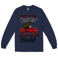 Navy Christmas Movie Watching Blanket Long Sleeve Tee - Bettercallsaul