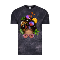 Cloud Black Beach Hair Afro Messy Bun Bbs Vintage Tee - BundleAndBundleShop