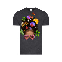 Vintage Black Beach Hair Afro Messy Bun Bbs Vintage Tee - BundleAndBundleShop