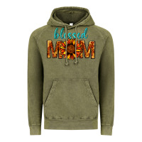 Vintage Olive Blessed Mom Vintage Hoodie - BundleAndBundleShop