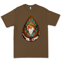 Cacao aztec bullskull teardrop earrings Premium Tee - Jasminsmagicworld