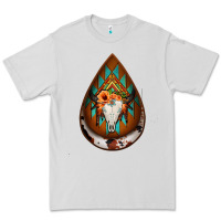 Dove Grey aztec bullskull teardrop earrings Premium Tee - Jasminsmagicworld